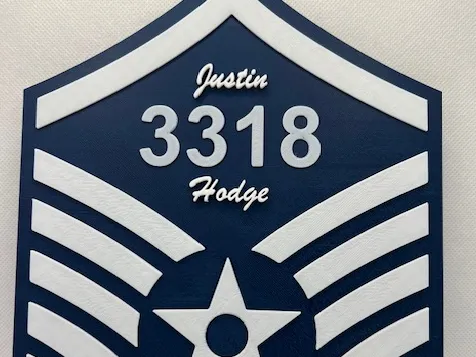 USAF E-7 - Master Sergeant Rank with Line Number