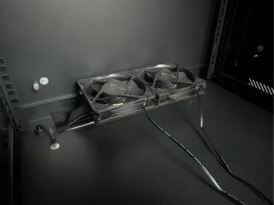 Dual 120mm Fan Intake Mount | Lanberg 12U Rack