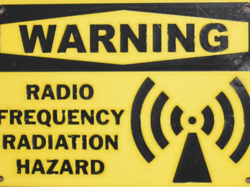 Radio Frequency Radiation Hazrd Warning Sign