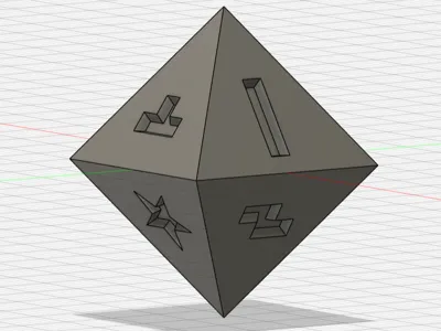 Dado Tetris D8 (Regular Octahedron)