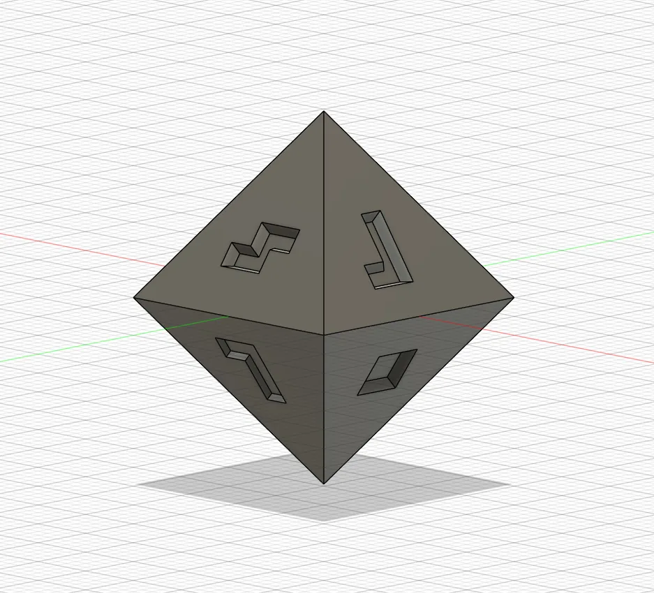 Dado Tetris D8 (Octaedro Regular) - Modelo de impresión 3D gratuito -  MakerWorld, image size:937x850