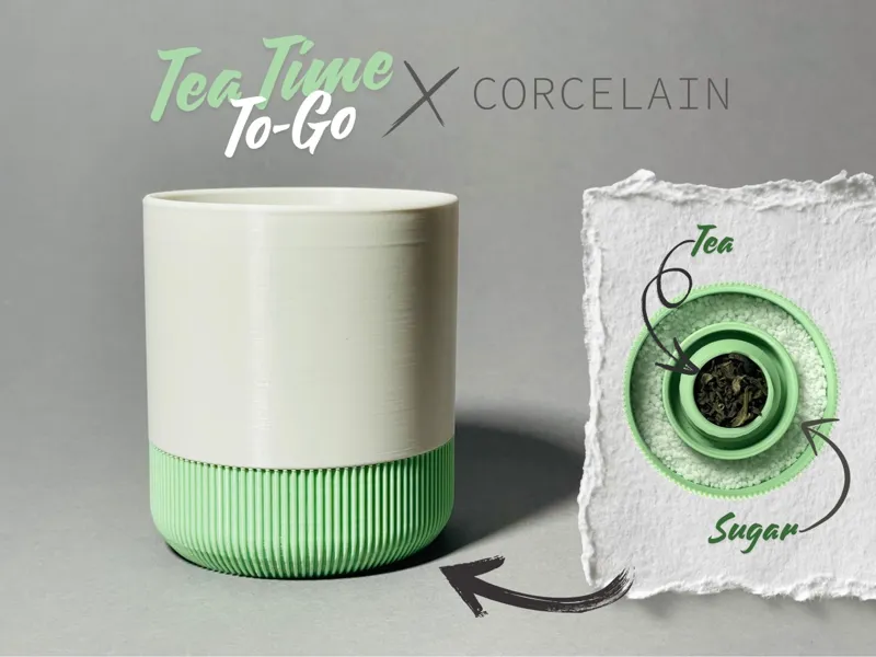 Tea To-Go Cup for Corcelain
