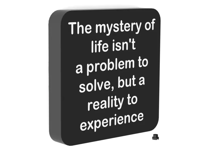 QUOTE Lightbox: Mystery of life