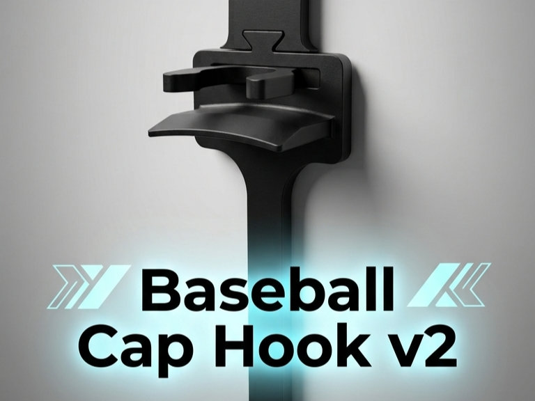 Baseball Cap Hook v2 - Parametric