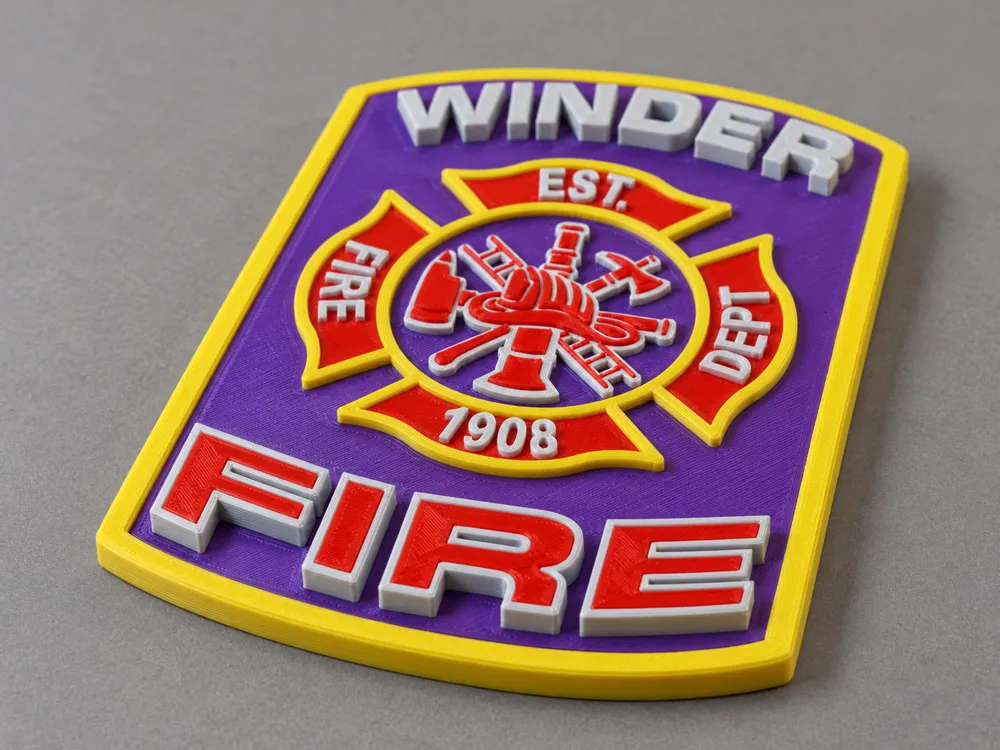 Winder Fire Department Patch - Free 3D Print Model - MakerWorld