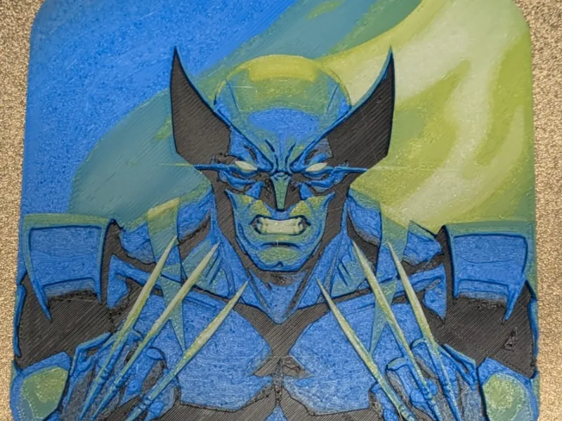 Wolverine Multicolor 3D Print – Wall Art & Desk