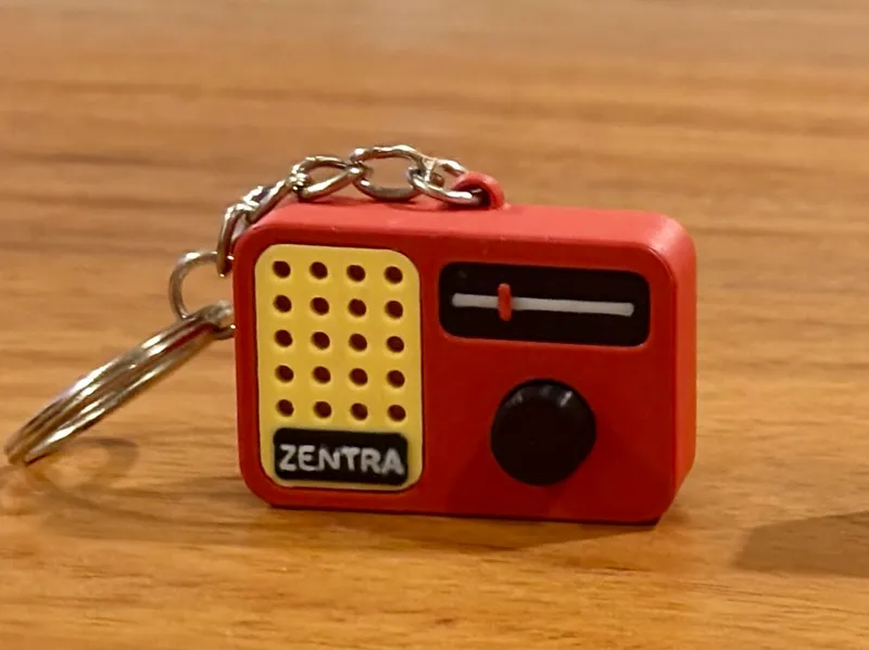 Old Timey Transistor Radio Keychain