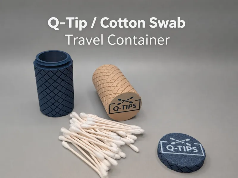 Q-tip / Cotton Swab Travel Container