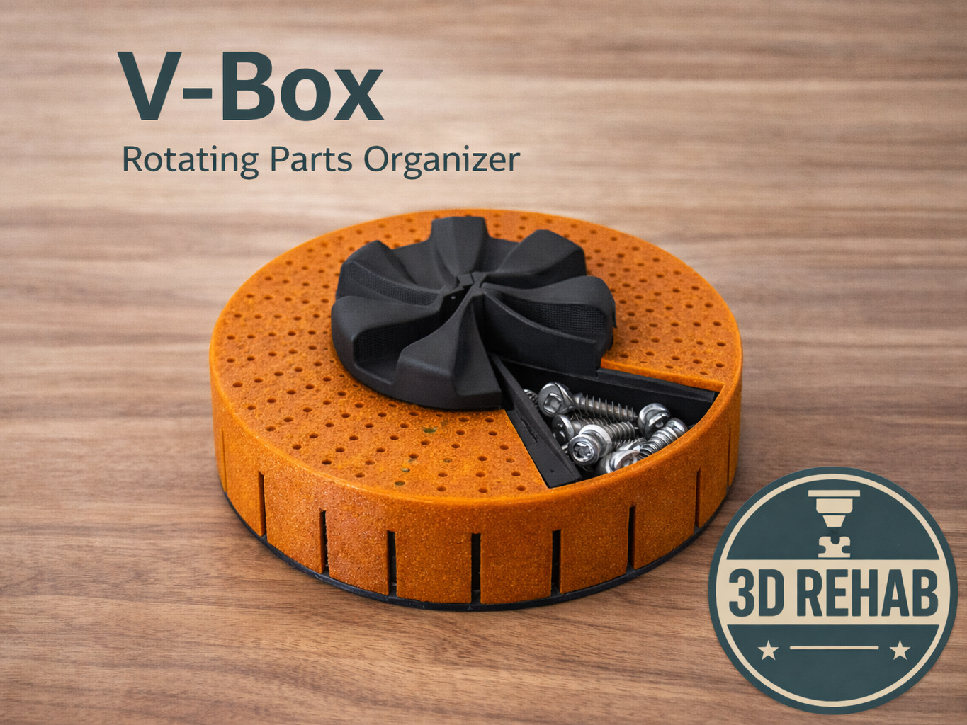 V-Box – Rotating Parts Organizer