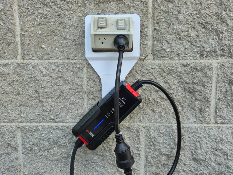 EV Charger hanging mount for outdoor power outlet