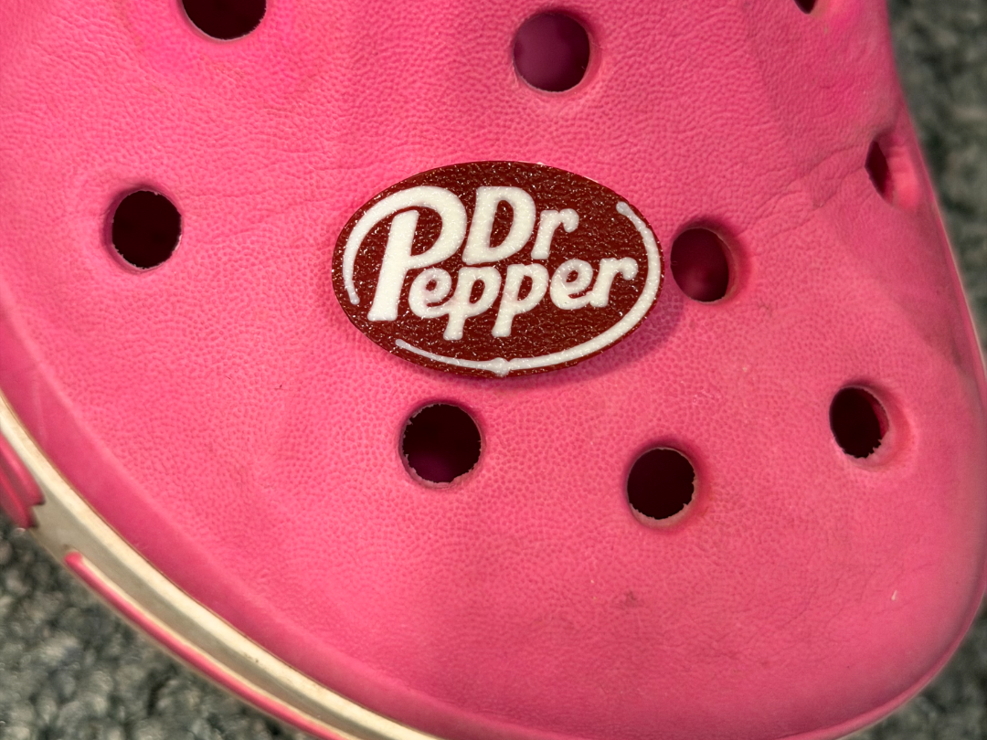 Dr Pepper Croc Charm