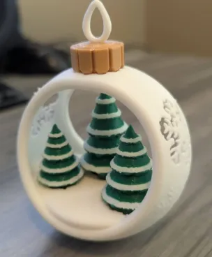 Christmas Bauble Pine Trees view 3