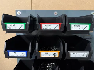 LinBin Parts Bin Colour coded label retainer