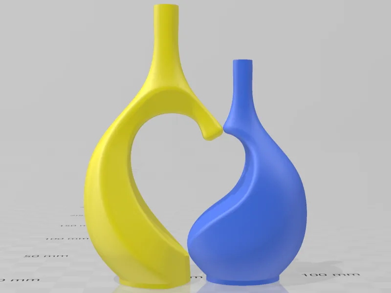 vase double coeur