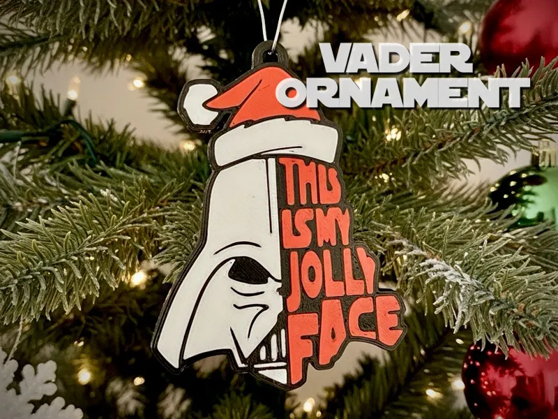 Darth Vader 'This is my jolly face" ornament