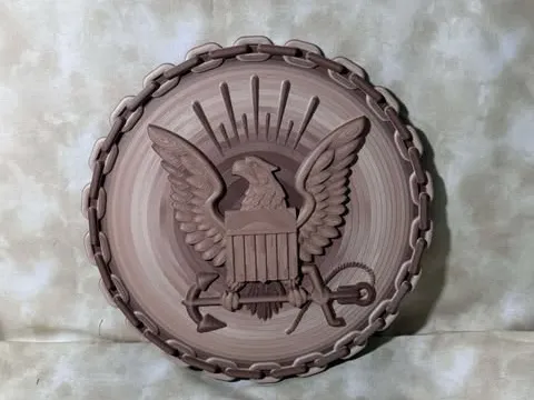 US Navy Eagle With Chain Border
