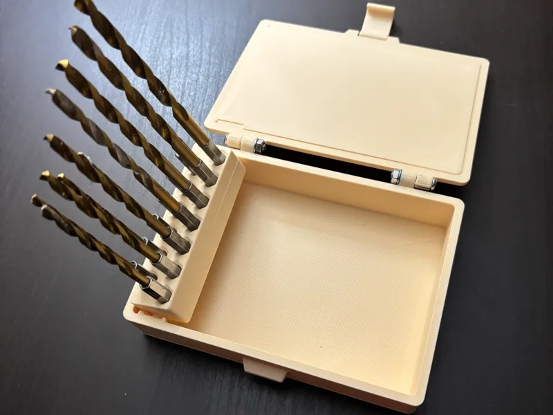 Flip Out Latching Drill Bit Box