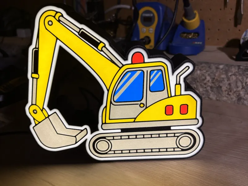 Excavator lightbox