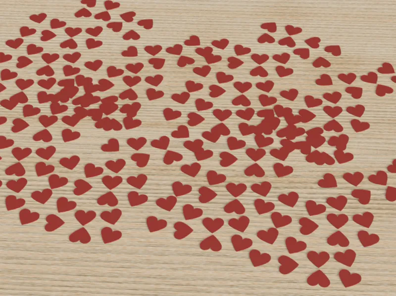 confetti hearts