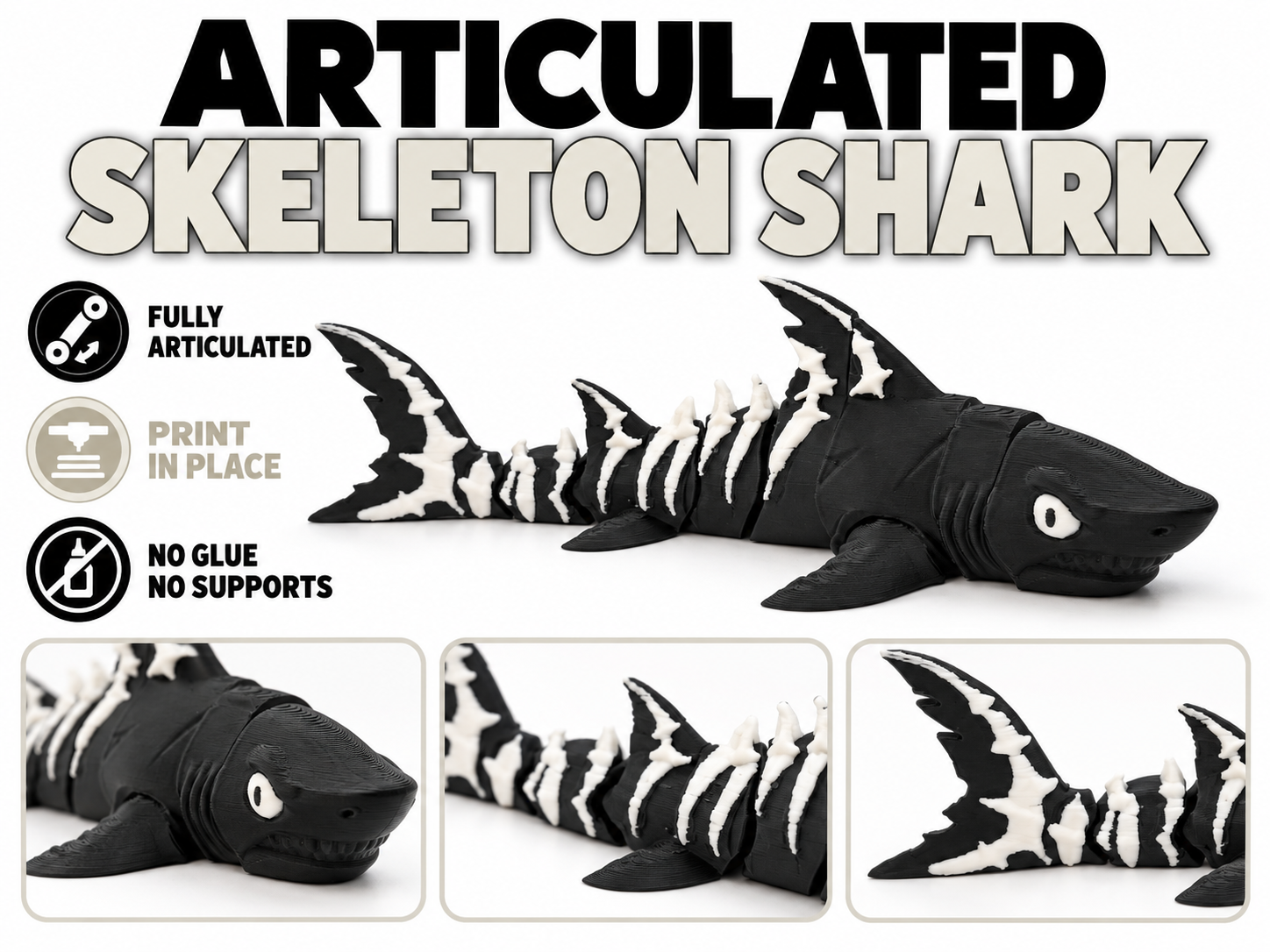 Articulated Skeleton Shark – Halloween - 1