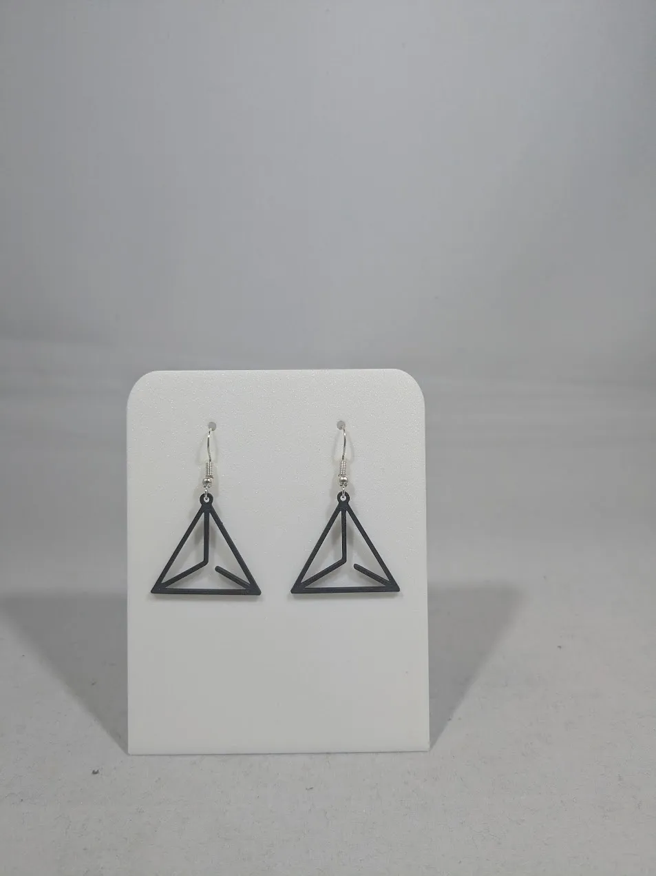 Abstract earrings - piramid open view 4