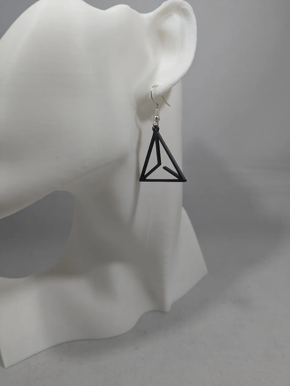 Abstract earrings - piramid open view 3