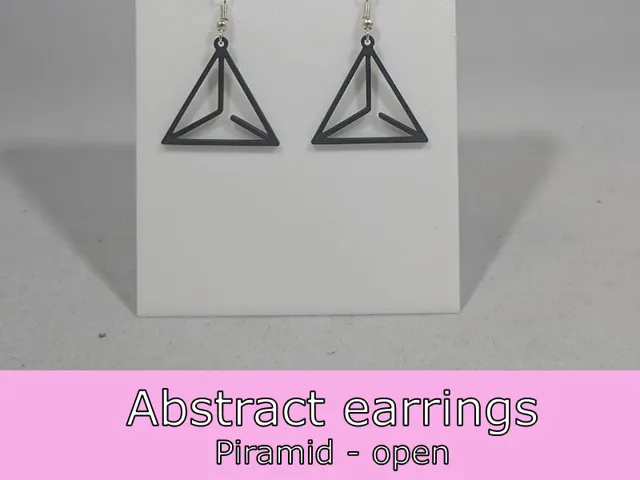 Abstract earrings - piramid open