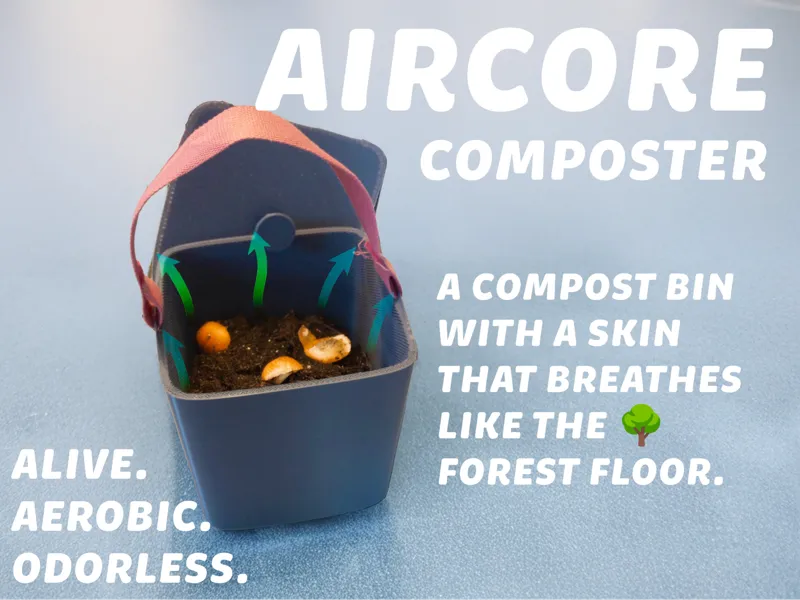 AirCore Composter - a Bin with a Breathing Skin