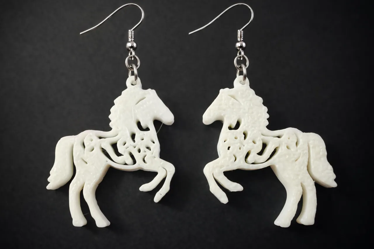 Ethereal Horse Silhouette Earrings view 2