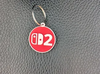 Nintendo Switch 2 Logo Keyring Keychain