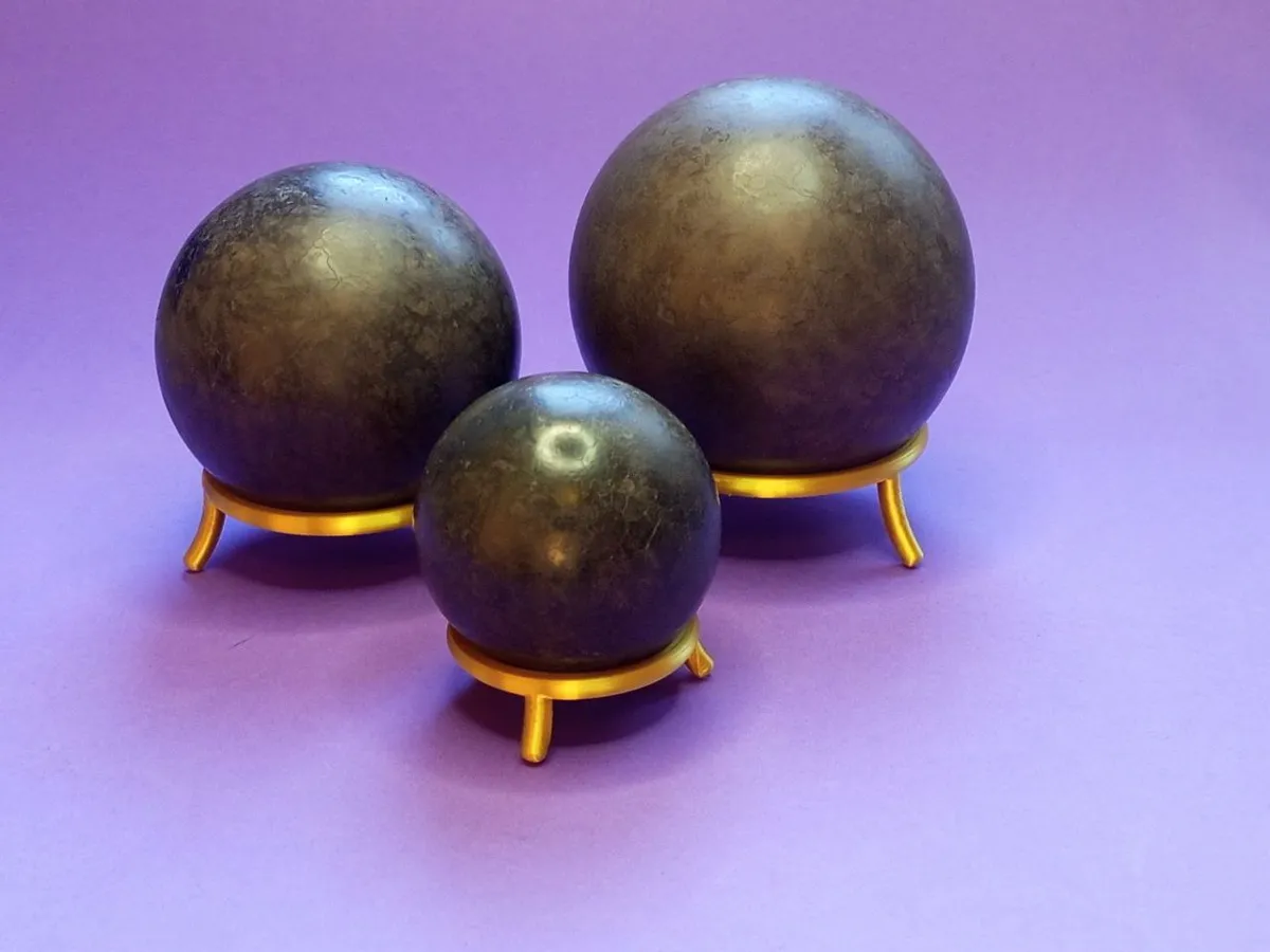 Supports élégants pour sphères (dorodango, cristaux...)