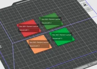 Filament info cards (4 with AMS support)