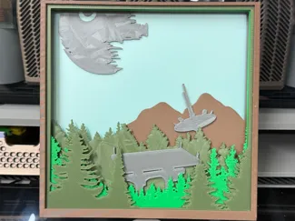 Moon of Endor Star Wars Layered Art Diorama