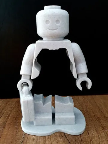 Figura decorativa: Brick Man Traveler — vista de referencia 2