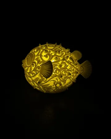 Modelo para impresión 3D: Lumorna Lichtmoment | Der Kugelfisch — vista de referencia 4