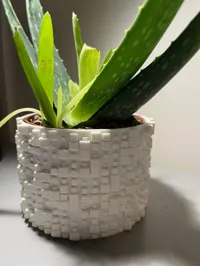 Pot de fleurs à motif cubes aléatoires — photo 1
