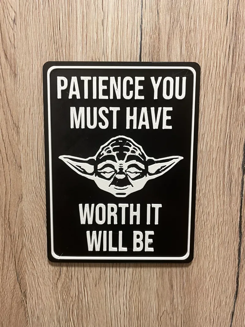 Yoda patience sign