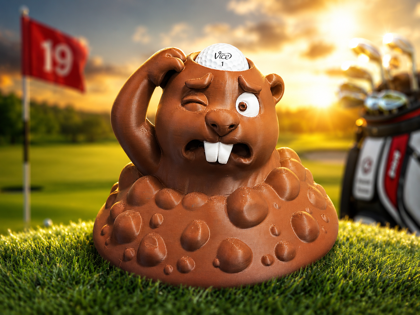 Funny Golf Ball Holder – Hole in One Trophy