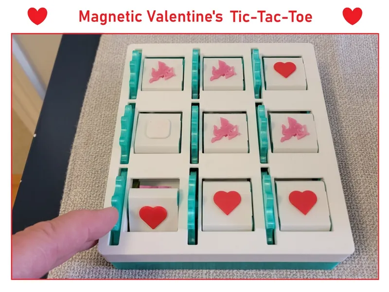 Magnetic Valentine's Tic-Tac-Toe