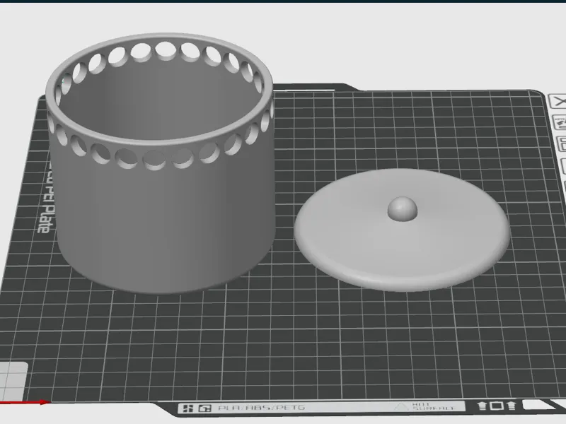 small round container box
