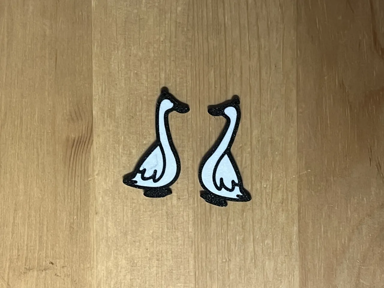 duck earrings view 2