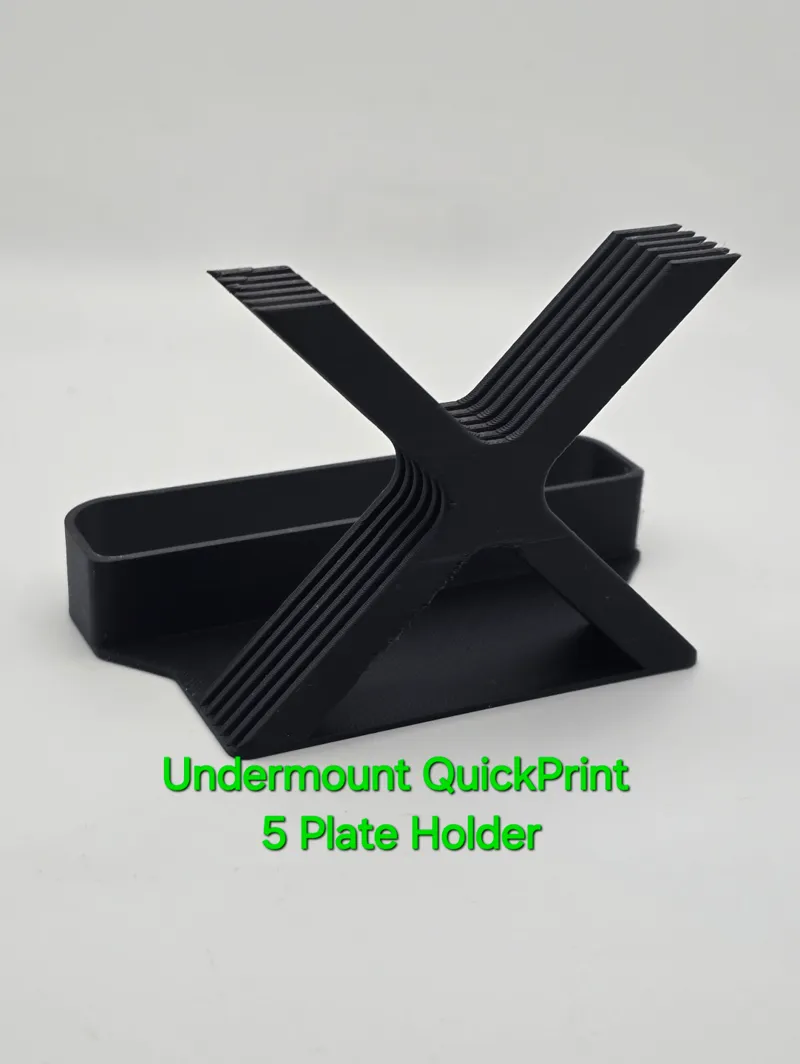 Under Mount 5 Build Plate Holder - Quick Print !