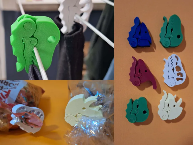 Dino Clips (print-in-place)