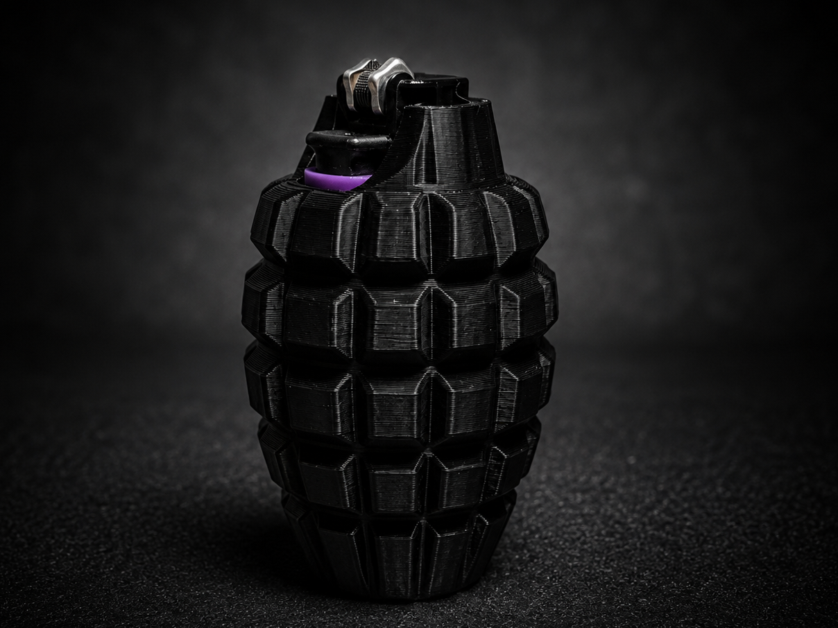Clipper lighter cover grenade
