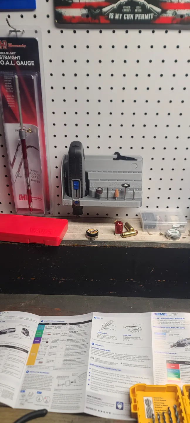 Cordless Dremel holder small version pegboard