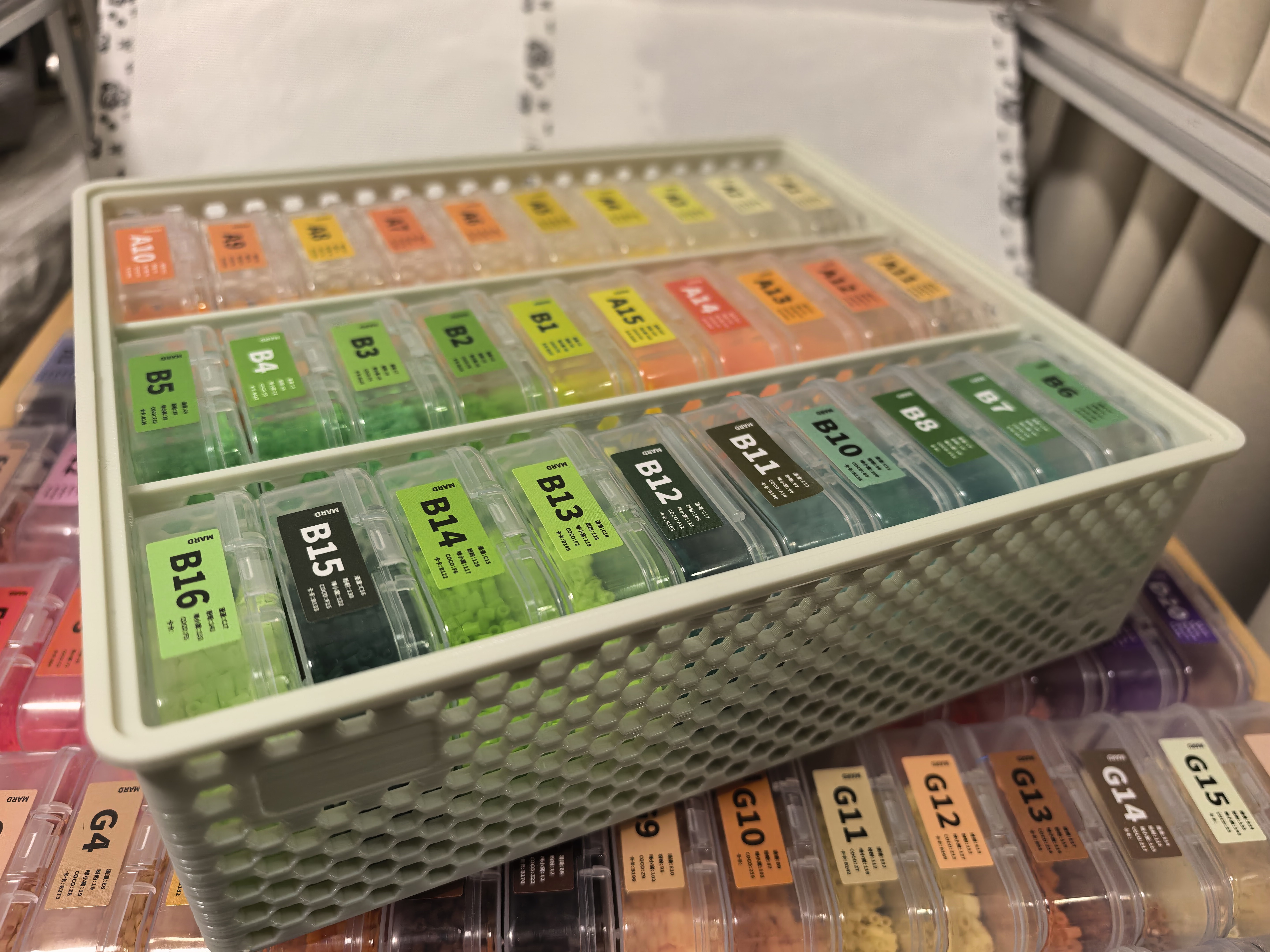 Miniatura 2 do modelo 3D 拼豆收纳盒（可堆叠）