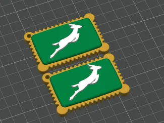 Springbok Zoo biscuit keychain