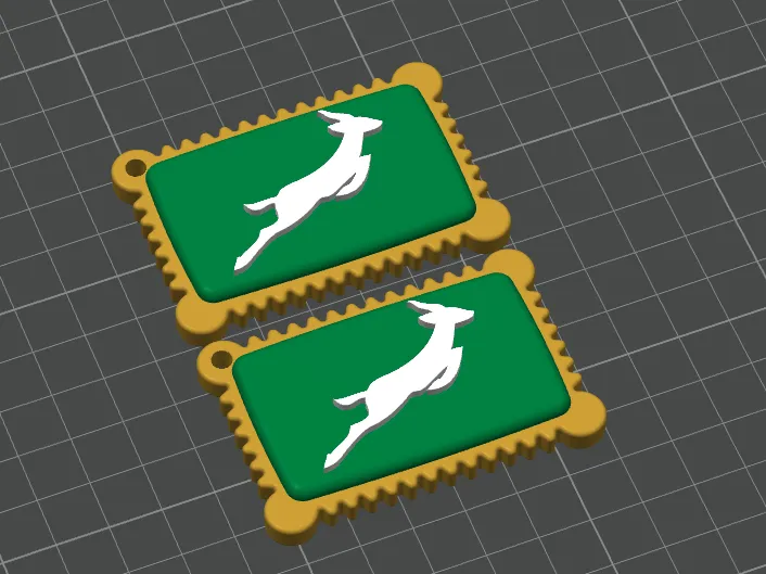 Springbok Zoo biscuit keychain