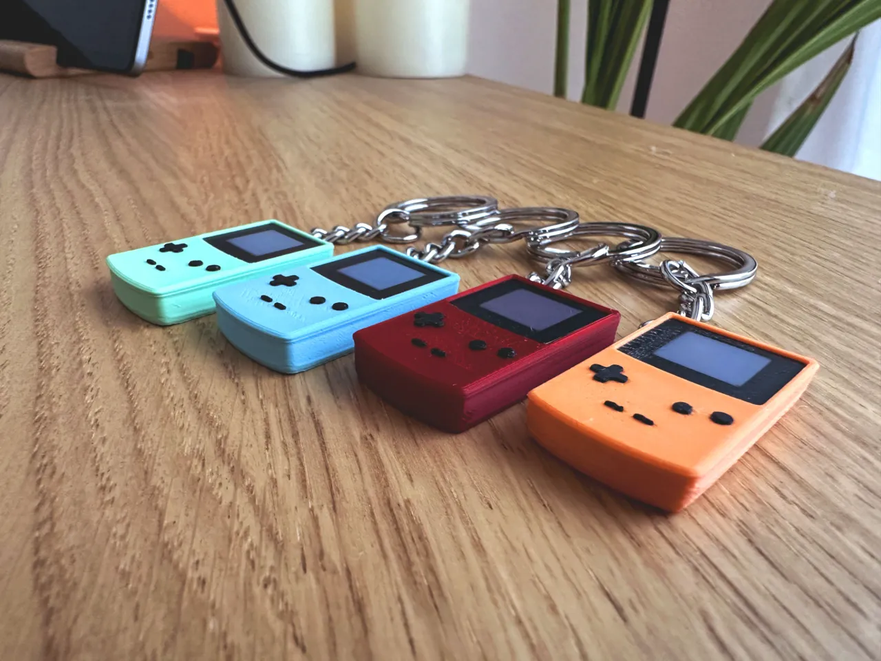 Retro Handheld Console Color Keychain view 3