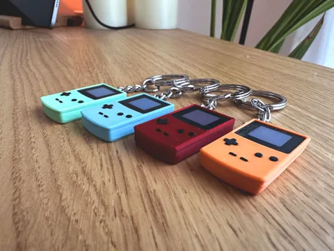 Retro Handheld Console Color Keychain view 3